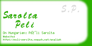 sarolta peli business card